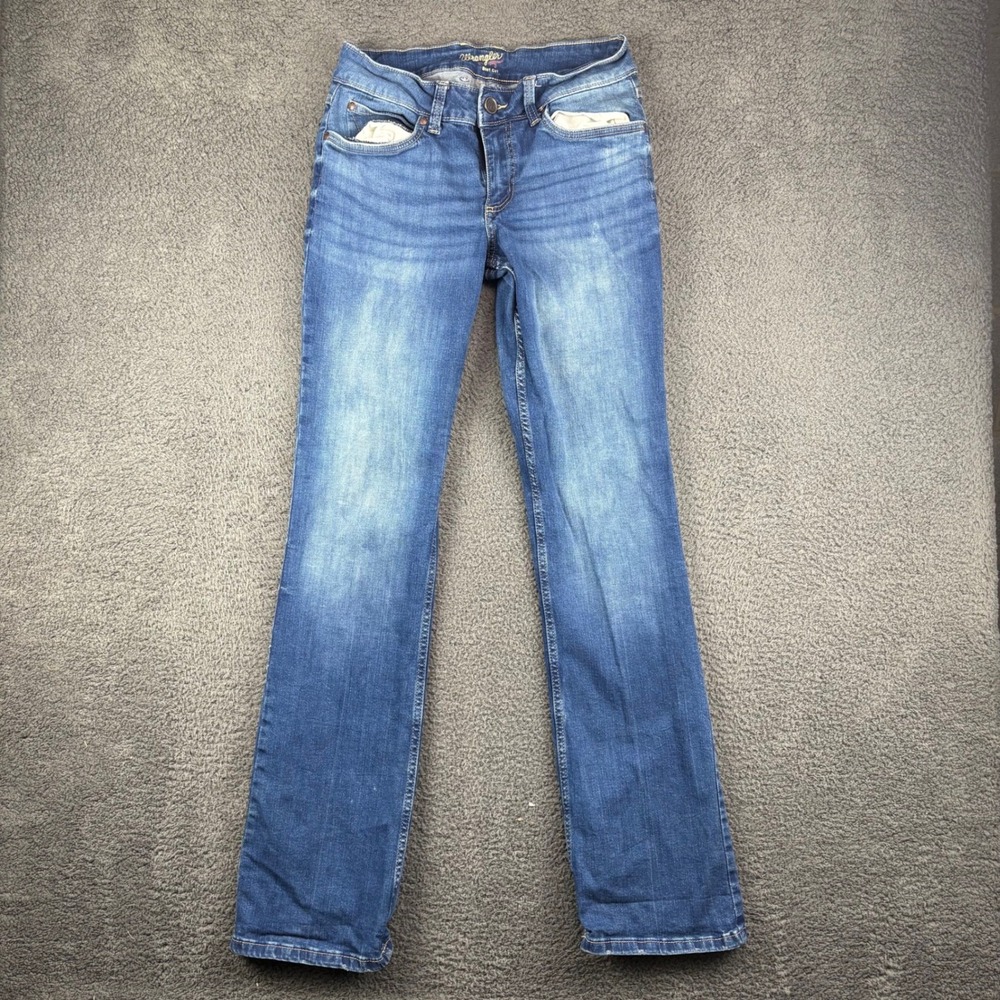 Wrangler Women Boot Cut Jeans Medium Wash Denim Size‎ 9x36